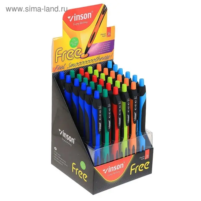 Ручка шариковая, автоматическая Vinson &laquo;Оригинал&raquo;, 1.0 мм, стержень масляный синий, МИКС