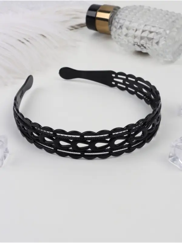 Ободок для волос &laquo;Далида&raquo;, бантик узоры, 2.2 см, чёрный