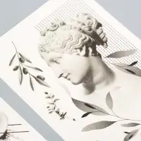 Переводные татуировки &laquo;Скульптура&raquo;, временные, 2 листа, тату &mdash; 9 шт.