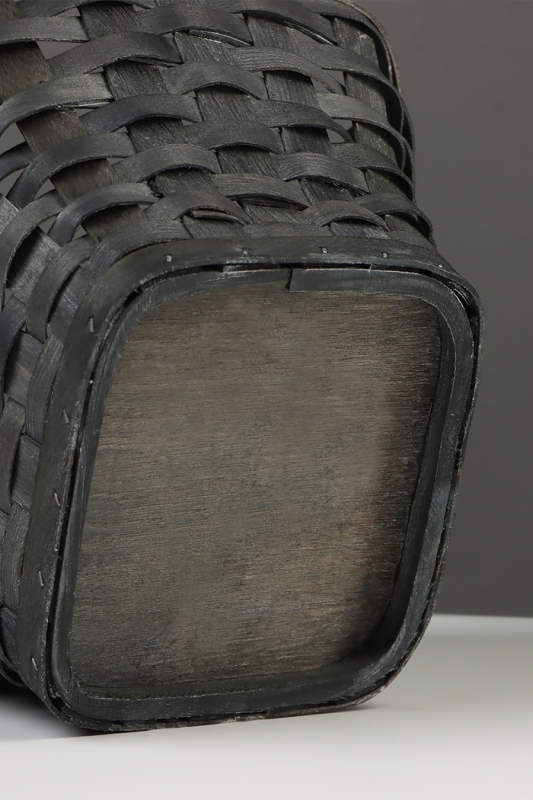 Набор корзин плетёных, 3 шт., 28&times;28&times;16 см, 23&times;23&times;14 см, 18&times;18&times;12 см, ива, серая