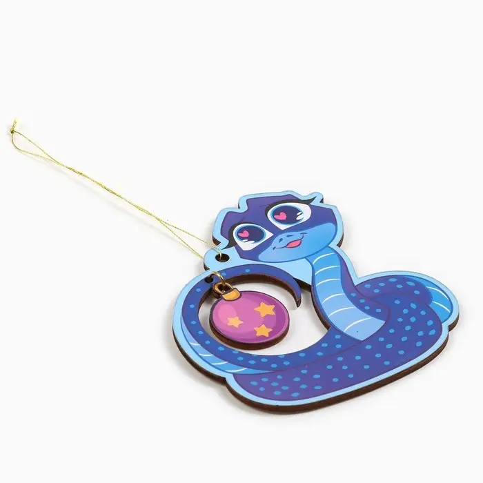 Елочная игрушка &laquo;Змейка&raquo; 6 шт., 8.5&times;9.6 см