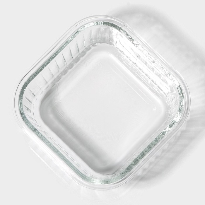 Контейнер для еды из жаропрочного стекла Доляна &laquo;Шиаду&raquo;, квадратный, 520 мл, 13&times;6,5 см