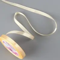 Лента атласная, 10 мм, 23&plusmn;1 м, светло-жёлтая