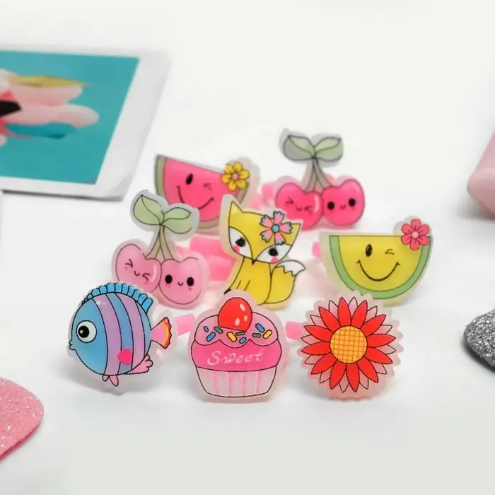 Кольцо детское Выбражулька &laquo;Фантазия&raquo;, форма МИКС, цветное, безразмерное