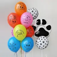 Воздушный шар латексный 14" &laquo;С днём рождения. Котики&raquo;, 50 шт.