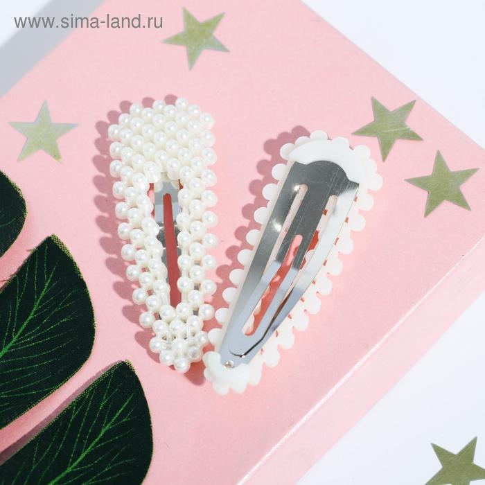 Заколки для волос &laquo;Будь стильной кисой&raquo;, 2 шт, 7 х 2,5 см