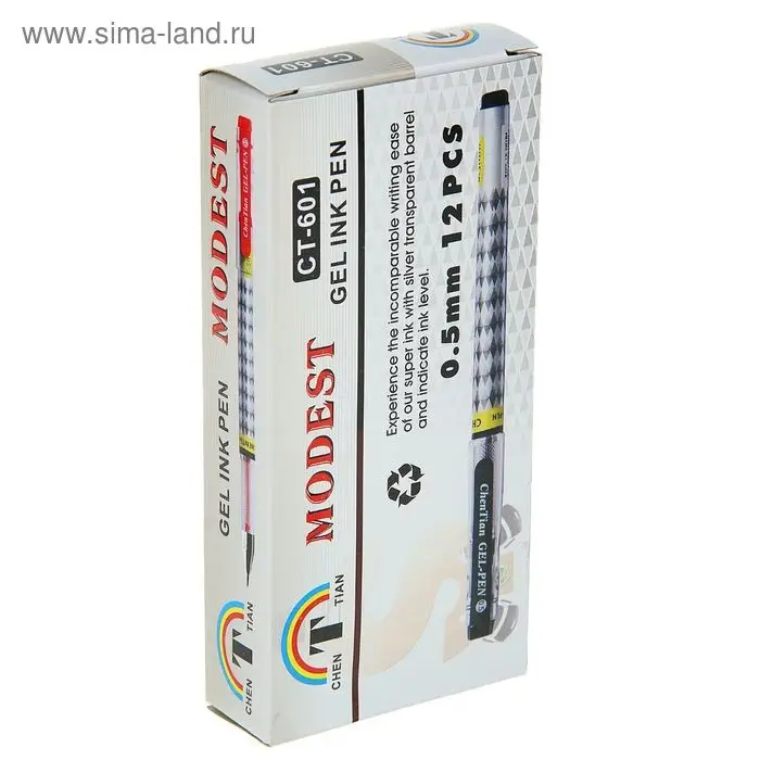 Ручка гелевая &laquo;Ромбики&raquo; 0.5 мм, стержень чёрный, с рифлёным держателем (штрихкод на штуке)