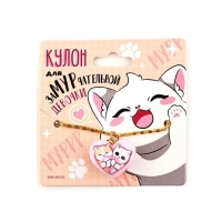 Кулон подвеска сердце &ldquo;Для заМУРчательной девочки&rdquo;, 2,4 х 2,3 см