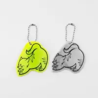 Светоотражающий элемент &laquo;Кот потягушки&raquo;, двусторонний, 5.9&times;6 см, МИКС