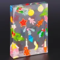 Коробка подарочная новогодняя складная ПВХ &laquo;Новогоднее настроение&raquo; 11&times;8&times;2 см