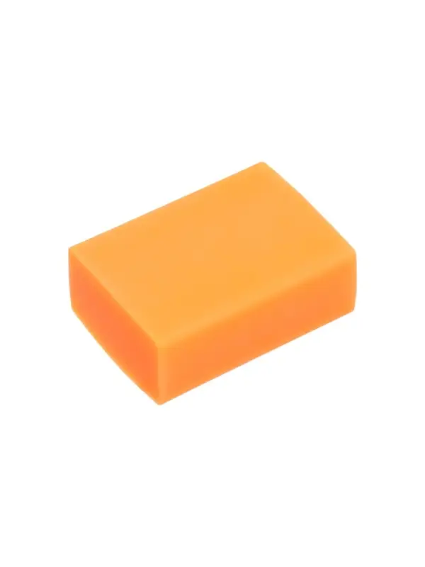 Набор ластиков 5 штук прямоугольных НЕОН оранжевый (штрихкод на штуке)