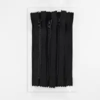 Молния &laquo;Трактор&raquo;, №8, неразъёмная, замок автомат, 18 см, чёрная