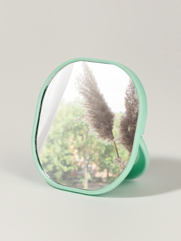 Зеркало карманное &laquo;Узор&raquo;, с подставкой, 8 &times; 8 см, цвет синий