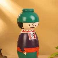 Деревянная кукла кокеши "Джун" 9х9х21 см