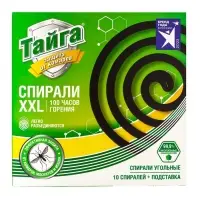 Тайга спирали от комаров угольные ХХL 10 шт. в упаковке