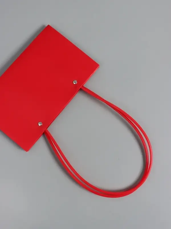 Сумка для цветов влагостойкая, красная, 22x10.5x13.5 см