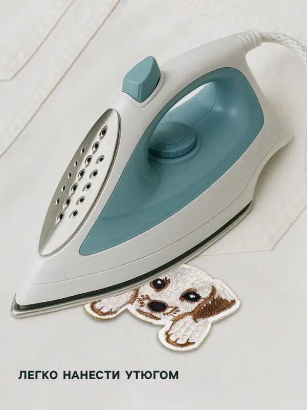 Термоаппликация &laquo;Собака с лапками&raquo;, 4.8&times;4.3 см, бежевая