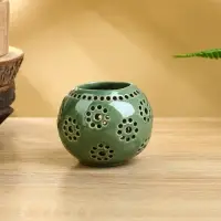 Аромалампа &laquo;Шар&raquo;, 9&times;9&times;8 см, керамика, салатовая