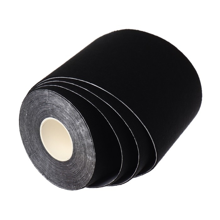 Кинезио - тейп, 7,5 см &times; 5 м, цвет чёрный