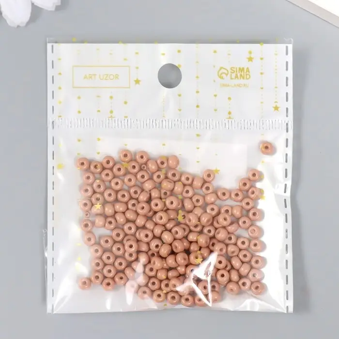 Бисер стекло 6/0 "Миндаль" 15 гр