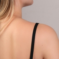 Резинка для бретелей, блестящая, 10 мм, 10 &plusmn; 0,5 м, цвет чёрный