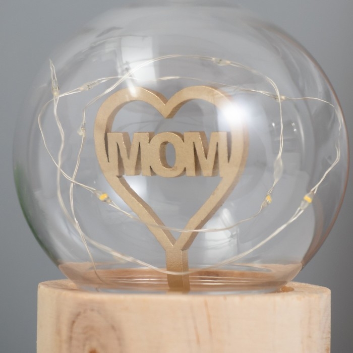 Ночник &laquo;Шар-люблю маму&raquo; LED 3хAG10 шар 8см 6,5х6,5х11,5см