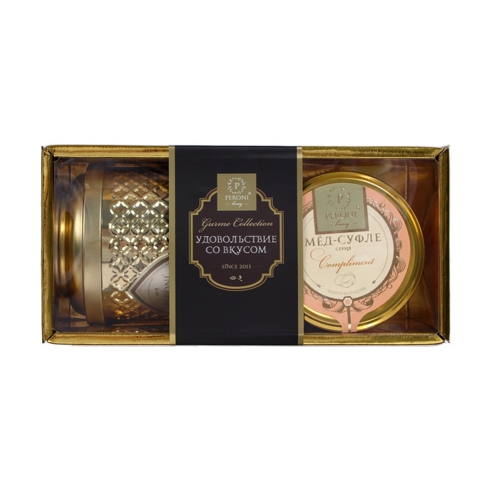 Набор "Золотое чаепитие": мёд-суфле, чай масала, 320 г