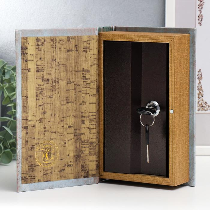 Сейф-книга дерево кожзам "Лопе де Вега. Драматические произведения" серая 21х13х5 см