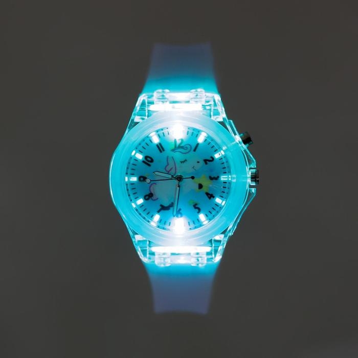 Часы наручные детские "Единорог", d-3.8 см, ремешок силикон 23 см