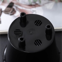 Кашпо для цветов со вставкой &laquo;Арте&raquo;, 1,2 л, бело-чёрное