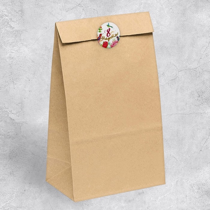 Наклейки для бизнеса и подарков &laquo;С 8 марта&raquo;, 4 х 4 см, 50 шт