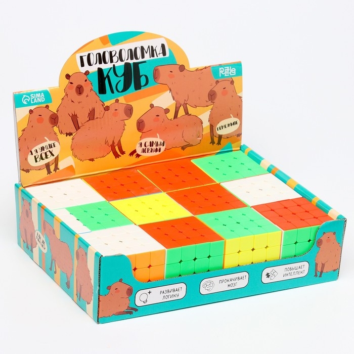 Кубик Рубика, игрушка механическая &laquo;Цвета&raquo; 6,5х6,5х6,5см , в шоубоксе