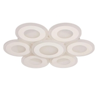 Люстра с ПДУ 671137/6 LED 204Вт диммер 3 режима 3000-6000К белый 50х50х6,5 см BayerLux