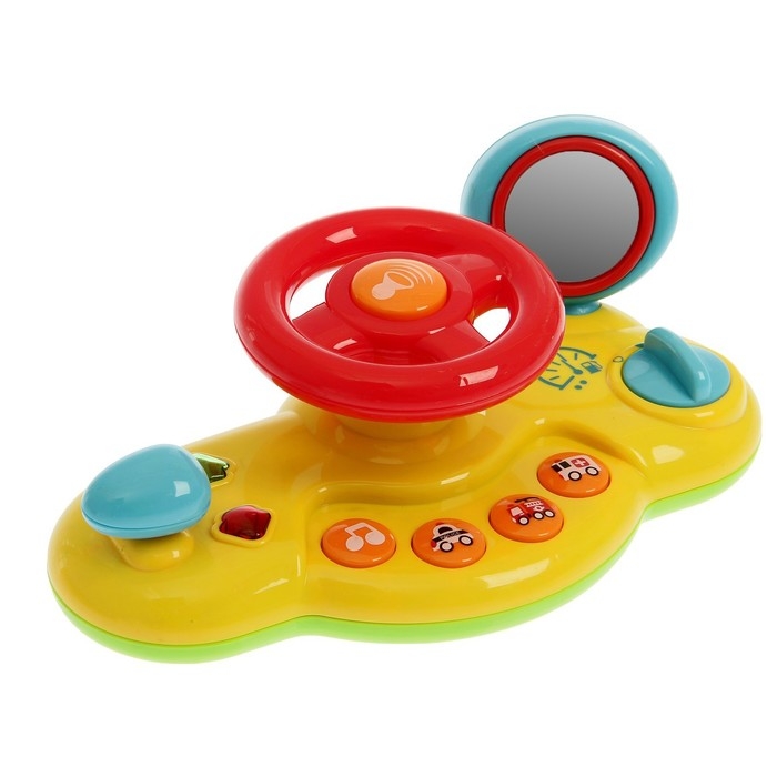 Руль музыкальный развивающий &laquo;Вперёд!&raquo;, световой и звуковой эффект, МИКС