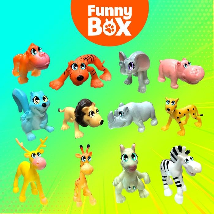 Игровой набор Funny Box &laquo;Зоопарк&raquo;: карточка, фигурка, лист с наклейками