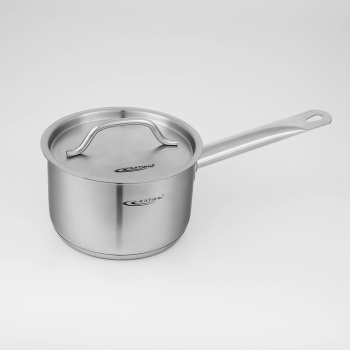 Ковш &laquo;Общепит&raquo;, 1,8 л, d=16 см, h=9 см, металлическая крышка, с теплораспределительным слоем, индукция