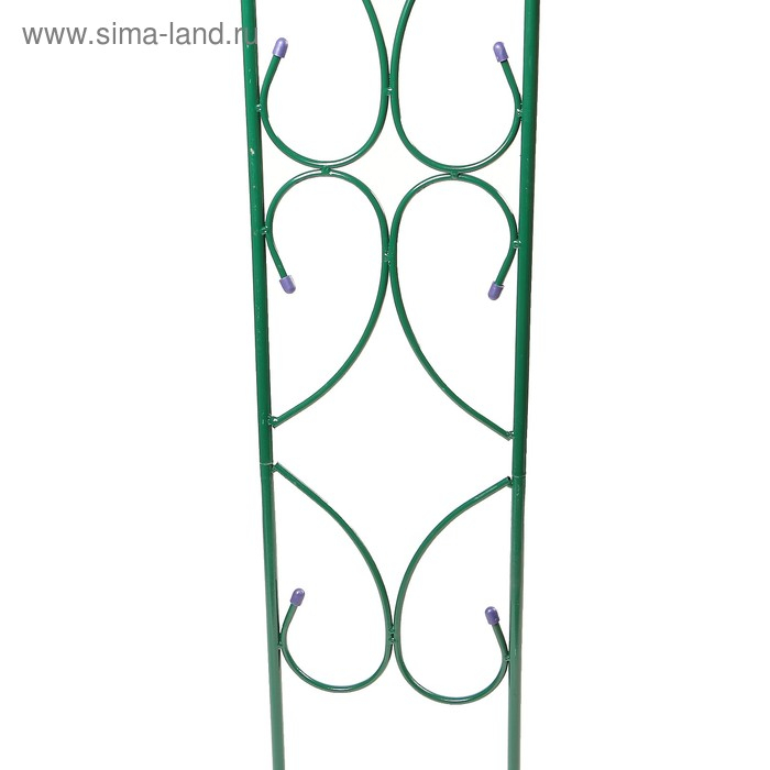Арка садовая, разборная, 250 &times; 120 &times; 30 см, металл, зелёная, &laquo;Узор-2&raquo;