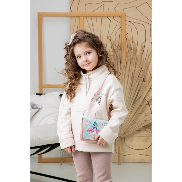 Сумка детская для девочки "Фея", на клапане, цвет розовый/голубой