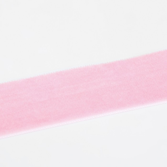 Лента бархатная, 25 мм, 18 &plusmn; 1 м, цвет розовый №02