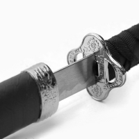 Сувенирное оружие &laquo;Катана Тошайо&raquo; 70 см, на подставке, ножны под змею, матовая, черная