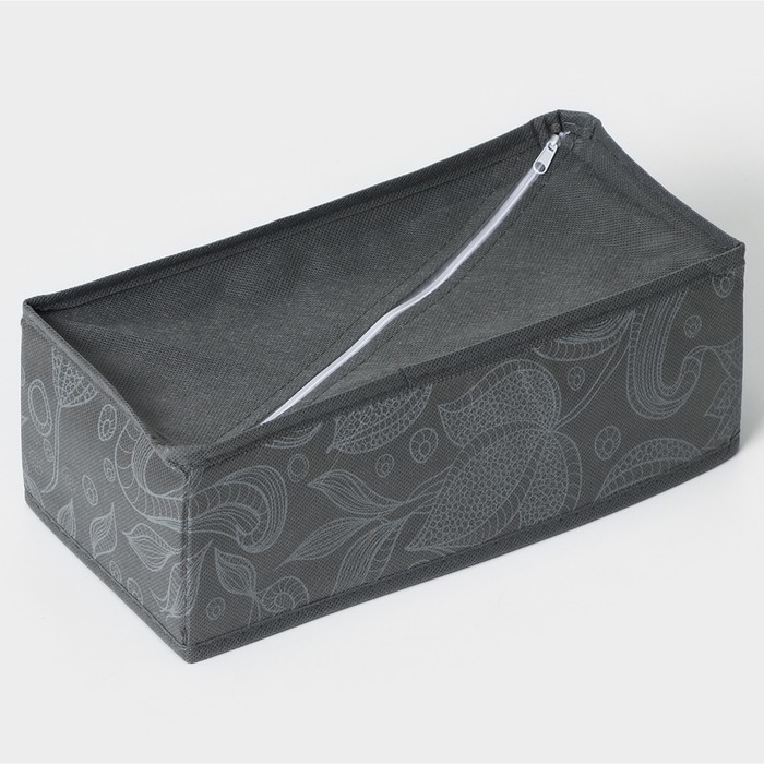 Органайзер для хранения белья Доляна &laquo;Нея&raquo;, 8 ячеек, 28&times;14&times;10 см, цвет серый