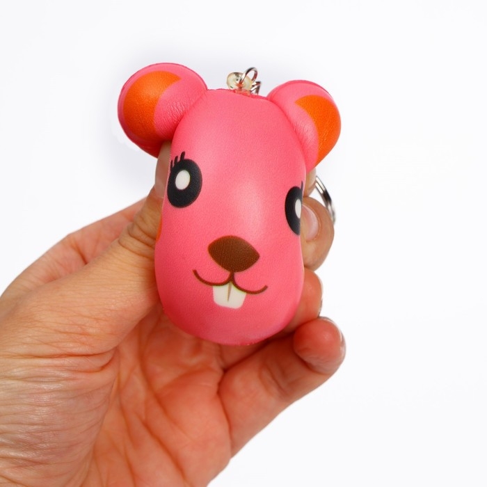 Мялка-сквиши &laquo;Животные&raquo; на брелоке, виды МИКС