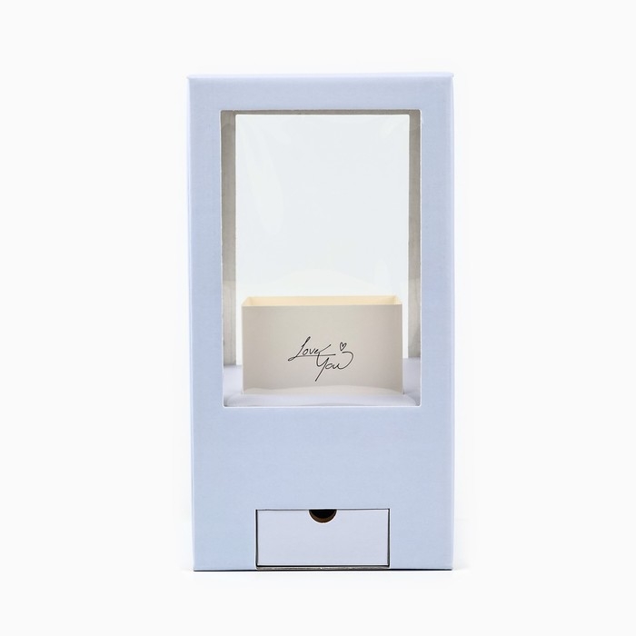 Коробка подарочная для цветов с вазой из МГК складная, упаковка, &laquo;Love&raquo;, 16 х 23 х 16 см