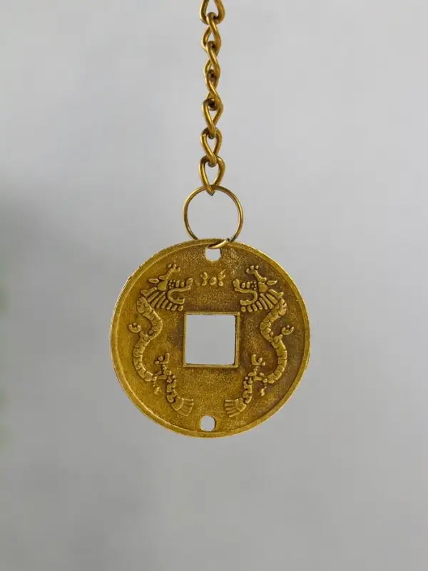 Колокольчик металл "Феникс и дракон" 1 колокол d=4,8 см 42х4,8х4,8 см