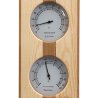 Термометр-гигрометр для бани и сауны, деревянный, красный кедр, "Добропаровъ", в коробке