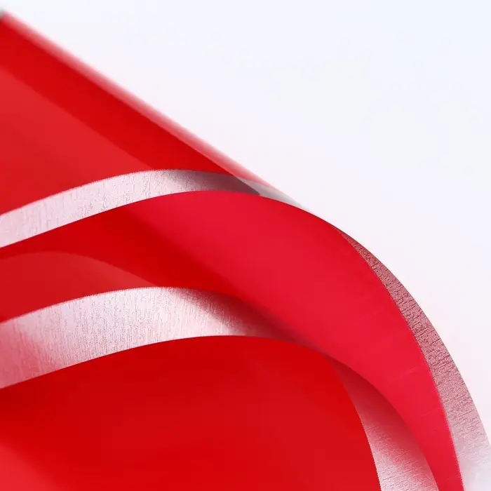Пленка для цветов, &laquo;Серебряный кант&raquo;, красный, 57&times;57&plusmn;1 см