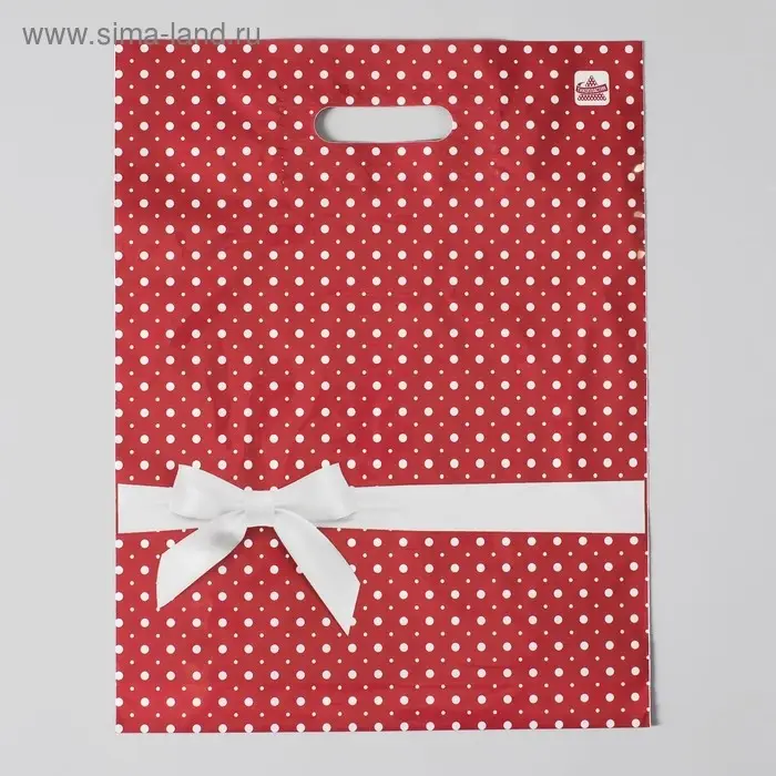 Пакет &laquo;Горох подарочный&raquo;, полиэтиленовый с вырубной ручкой, 60 мкм, 31&times;40 см