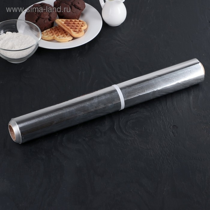 Фольга пищевая алюминиевая &laquo;Особо прочная&raquo;, 44 см &times; 100 м, 14 мкм