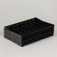 Подставка для цветов Greengo, 6 полок, 50 &times; 25 &times; 110 см, напольная, бамбук, чёрная