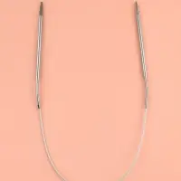 Спицы круговые, для вязания, с металлическим тросом, d=3.5 мм, 10/40 см